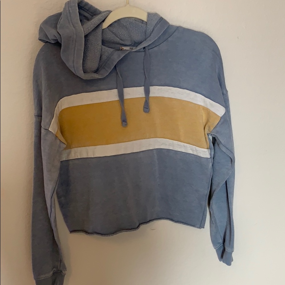 Pink Rose cropped hoodie